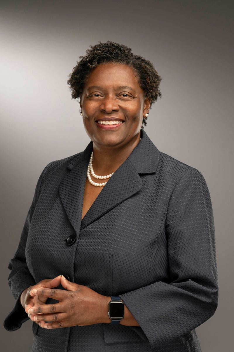 Image shows a portrait of Tamara L. Brown, Ph.D., UTA Provost and Senior Vice President for Academic Affairs
