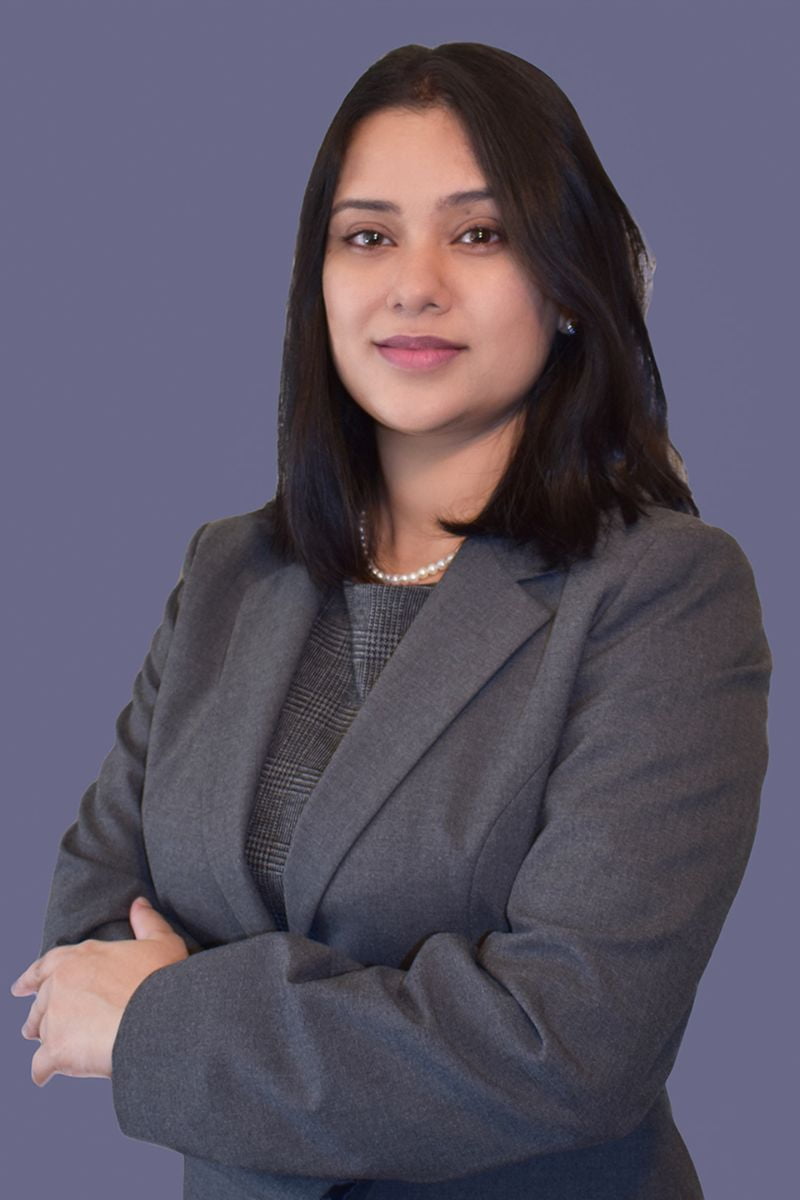 Image shows a portrait of Dr. Chandrani Chatterjee