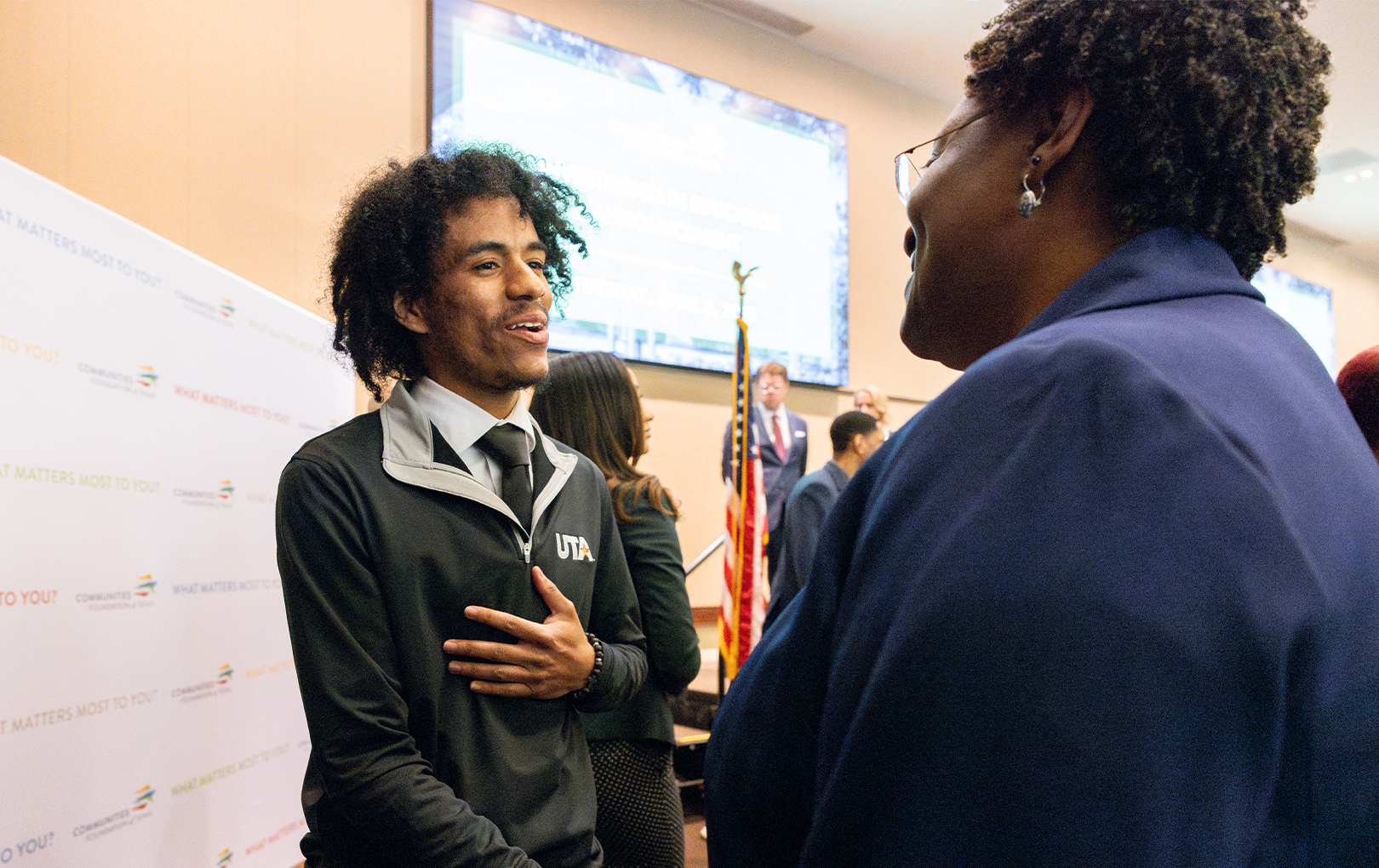 Angel Jefferson and Provost Brown