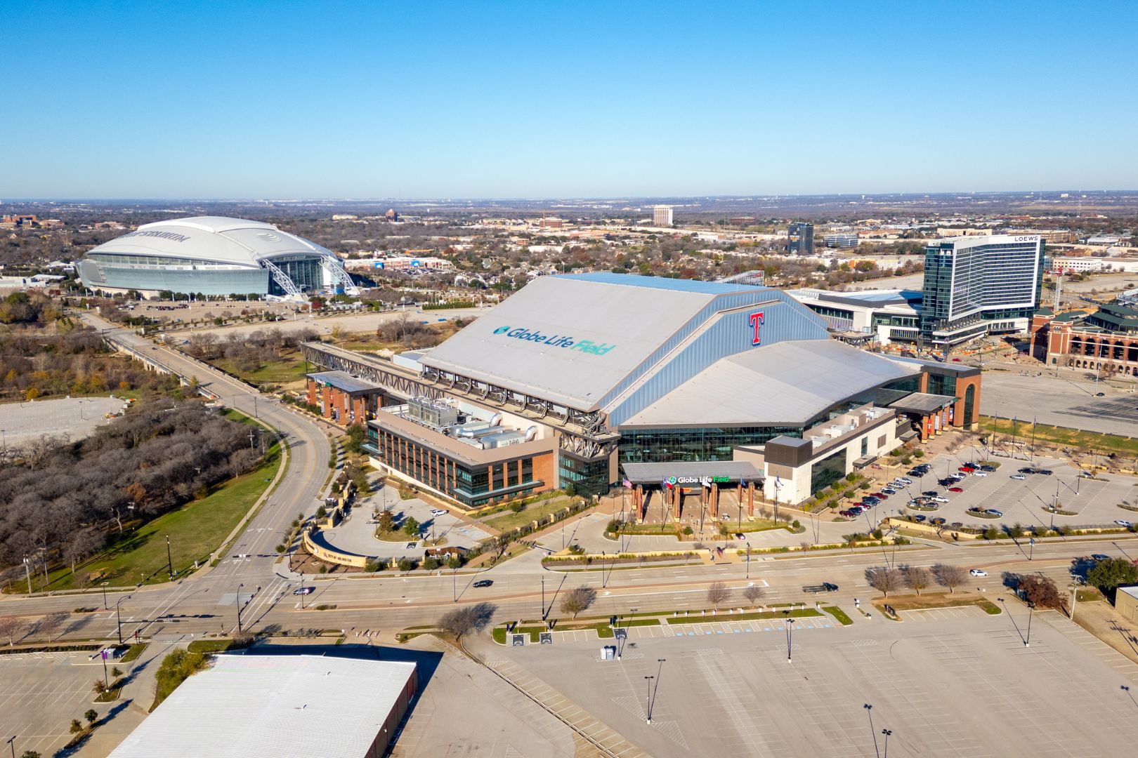 Image shows an overhead shot of Arlington