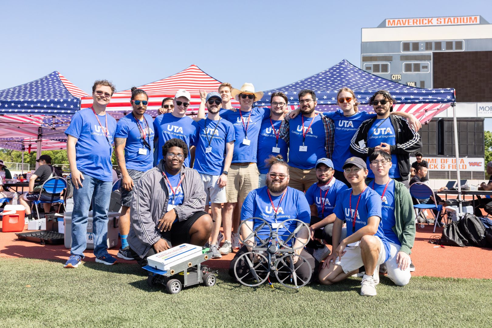 Image shows the UTA drone team