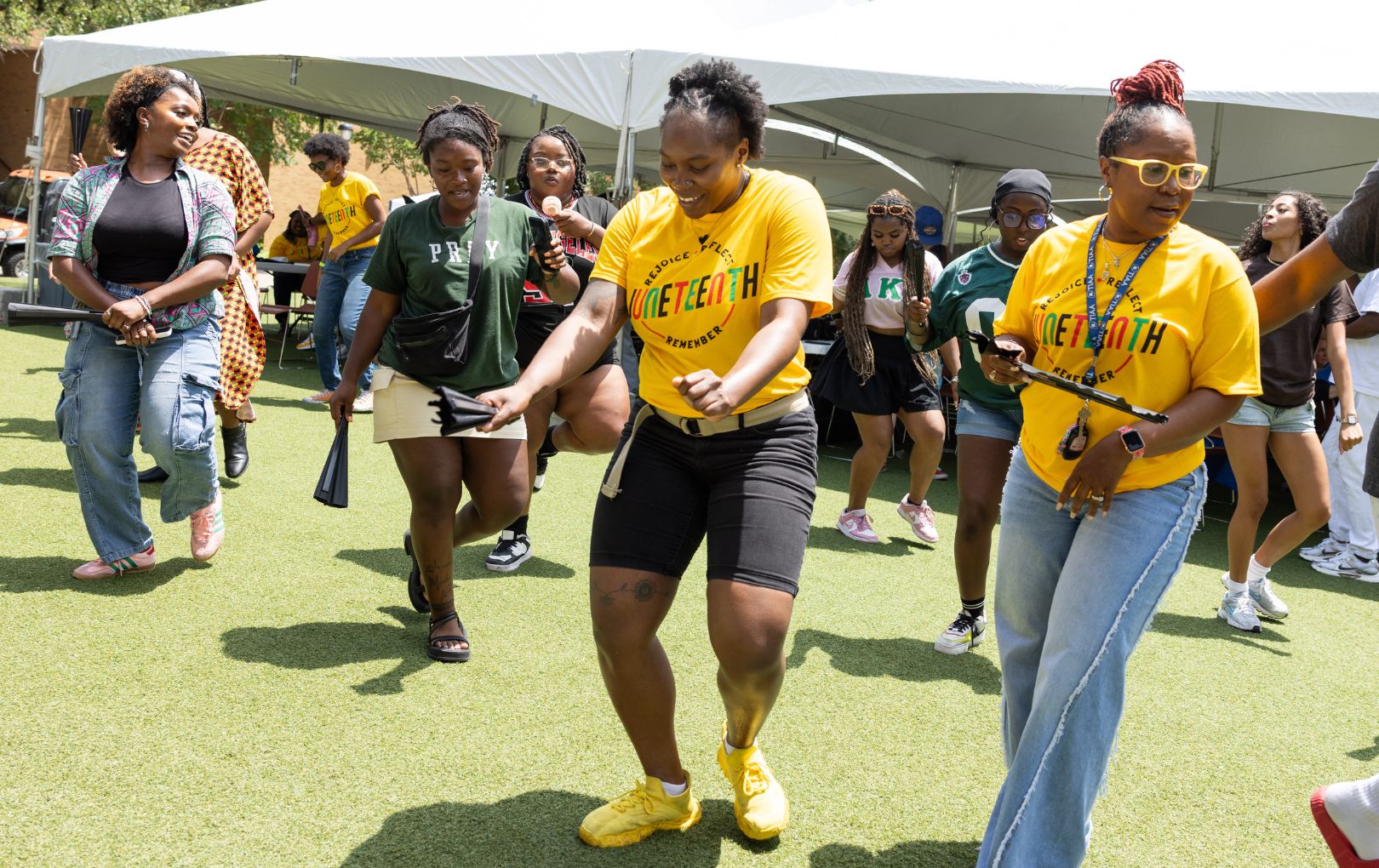 Mavericks at the annual Juneteenth celebration on June 18, 2025" _languageinserted="true