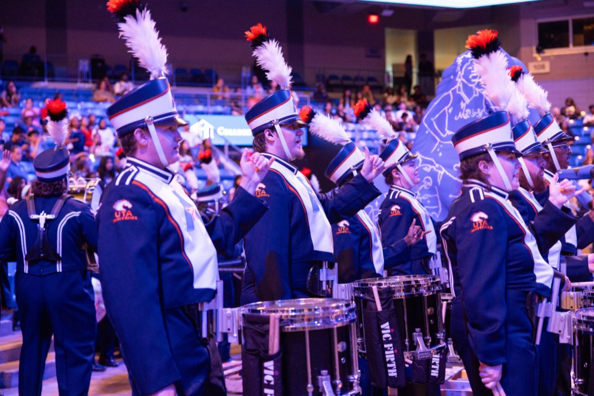 The UTA Maverick Marching Band at MavsMeet Kickoff" style=" height:800px; width:1200px" _languageinserted="true" src="https://cdn.prod.web.uta.edu/-/media/project/website/news/releases/2025/08/uta-fight-song-2.jpg