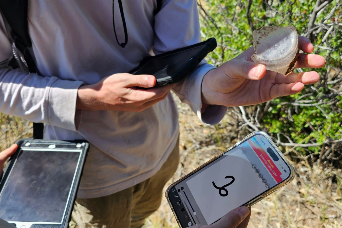 Students recording archaeological finds at the CRM field school in Colorado.