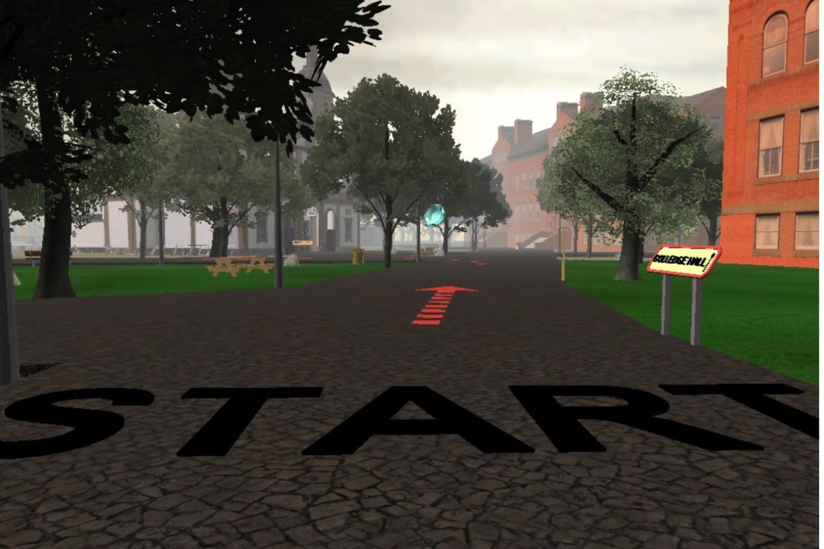 Participants navigated through a virtual city