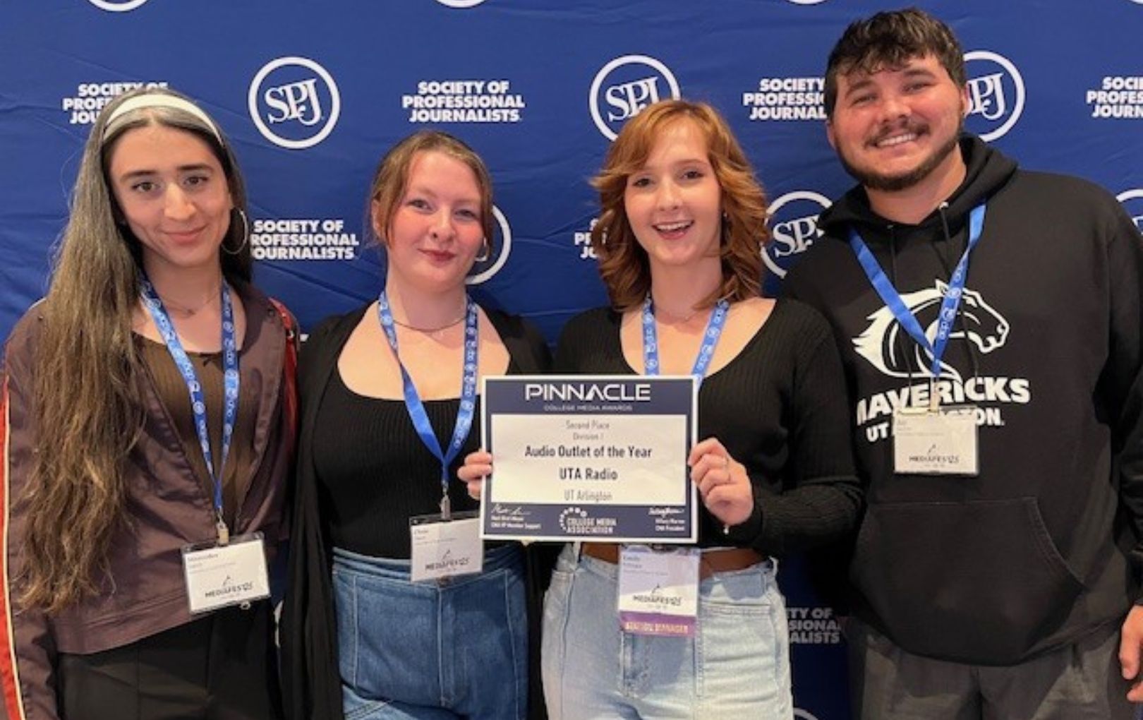 From left to right: Mercedes Garcia, Cloie Olson, Emily Robinson, and Jay Jacinto