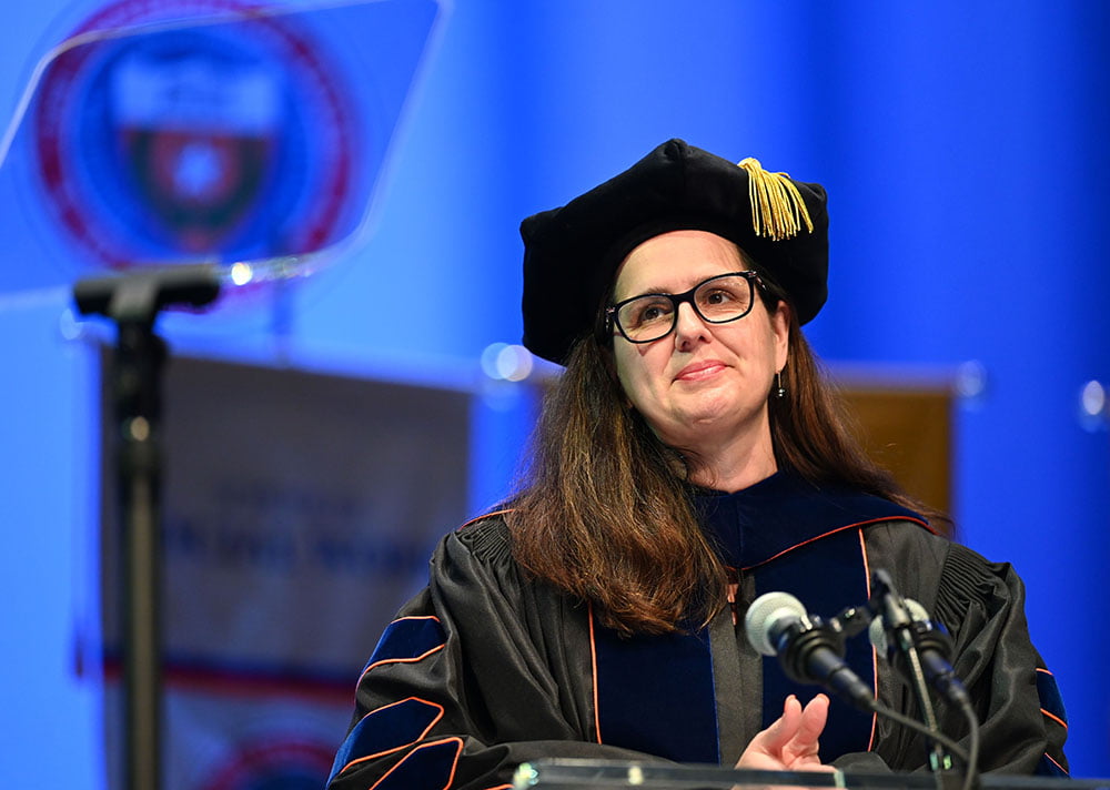 president cowley wearing uta regalia