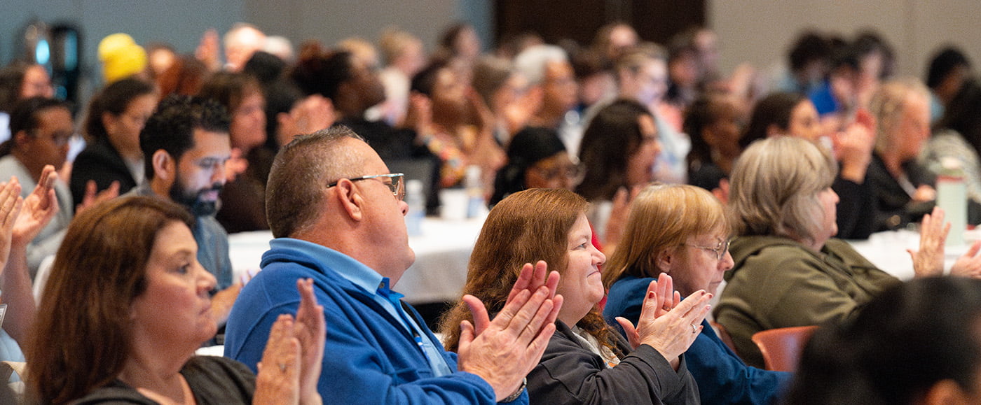 Staff at a conference