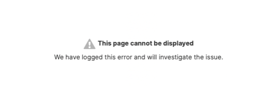 This page cannot be displayed image