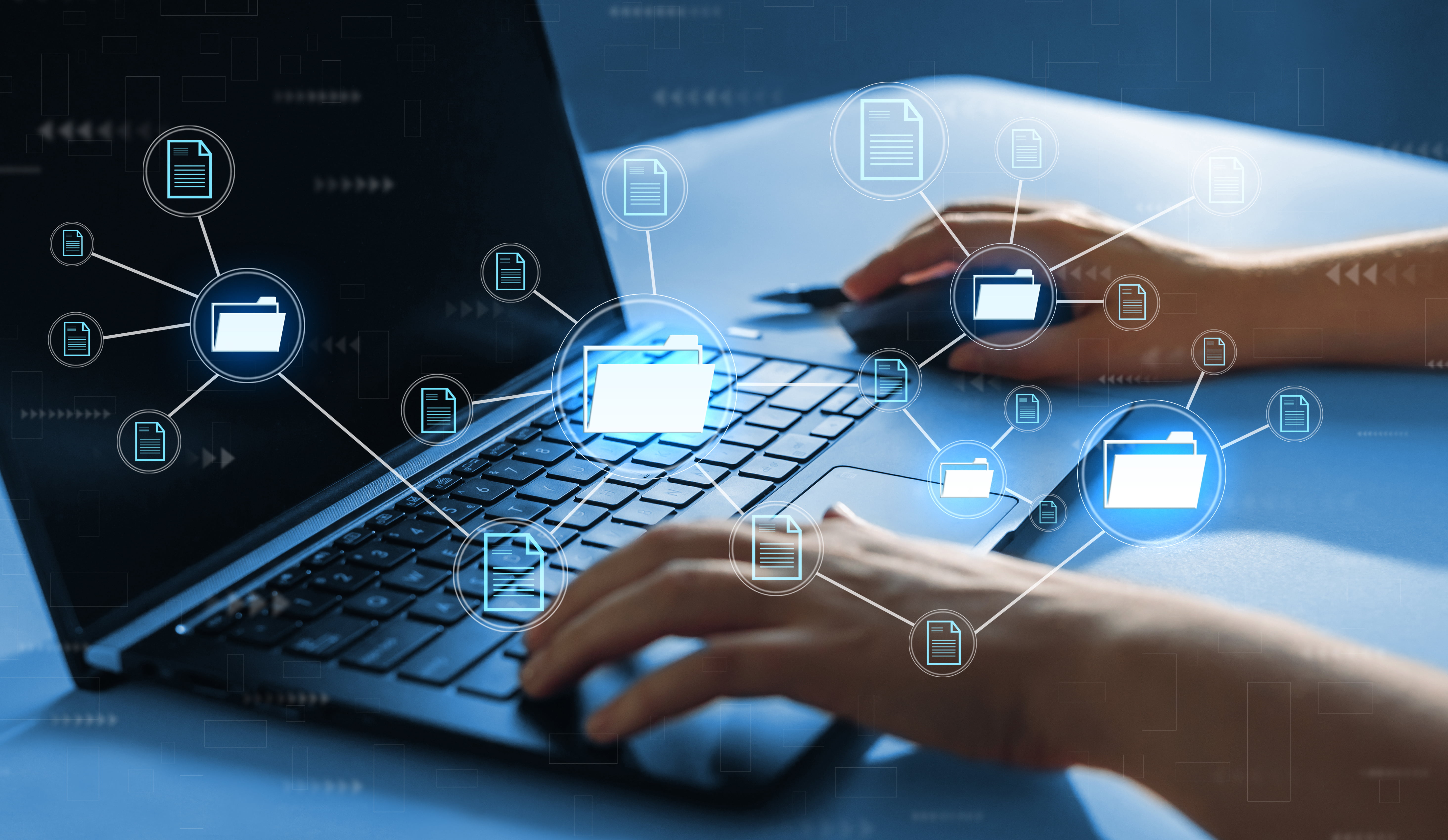 People working on Laptop