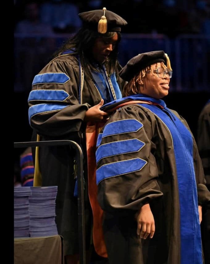 student being hooded