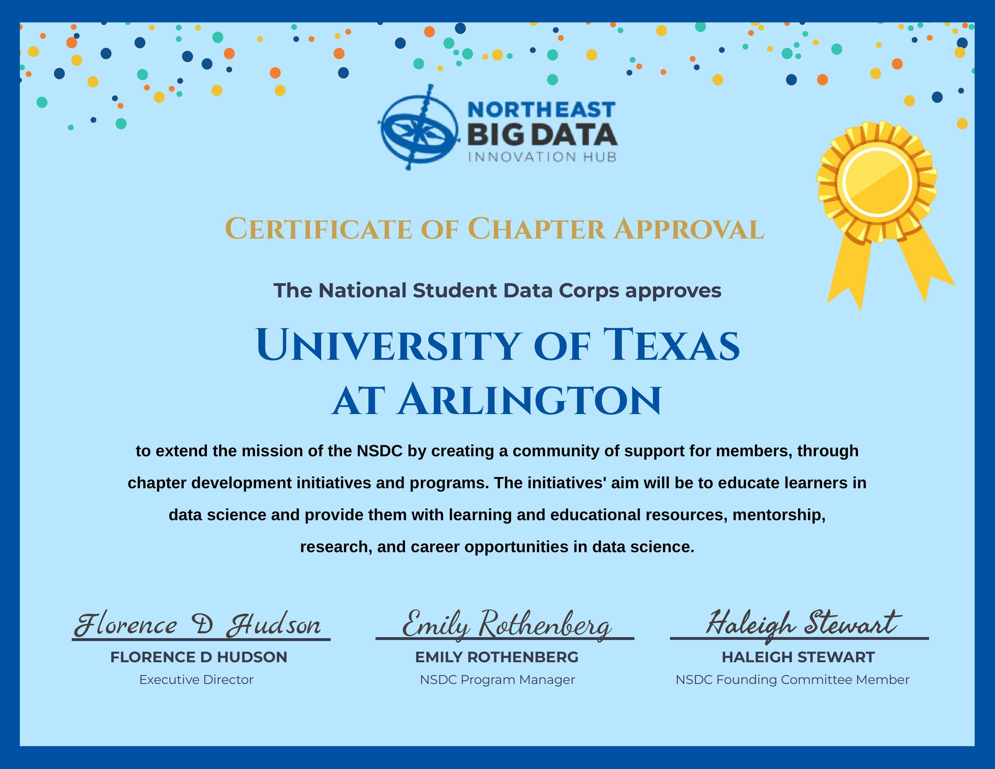 NSDC Chapter Certificate