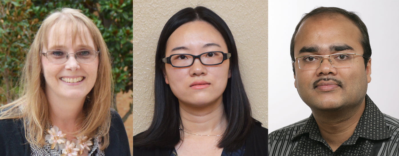 Angela Liegey Dougall, Li Wang, and Souvik Roy, from left
