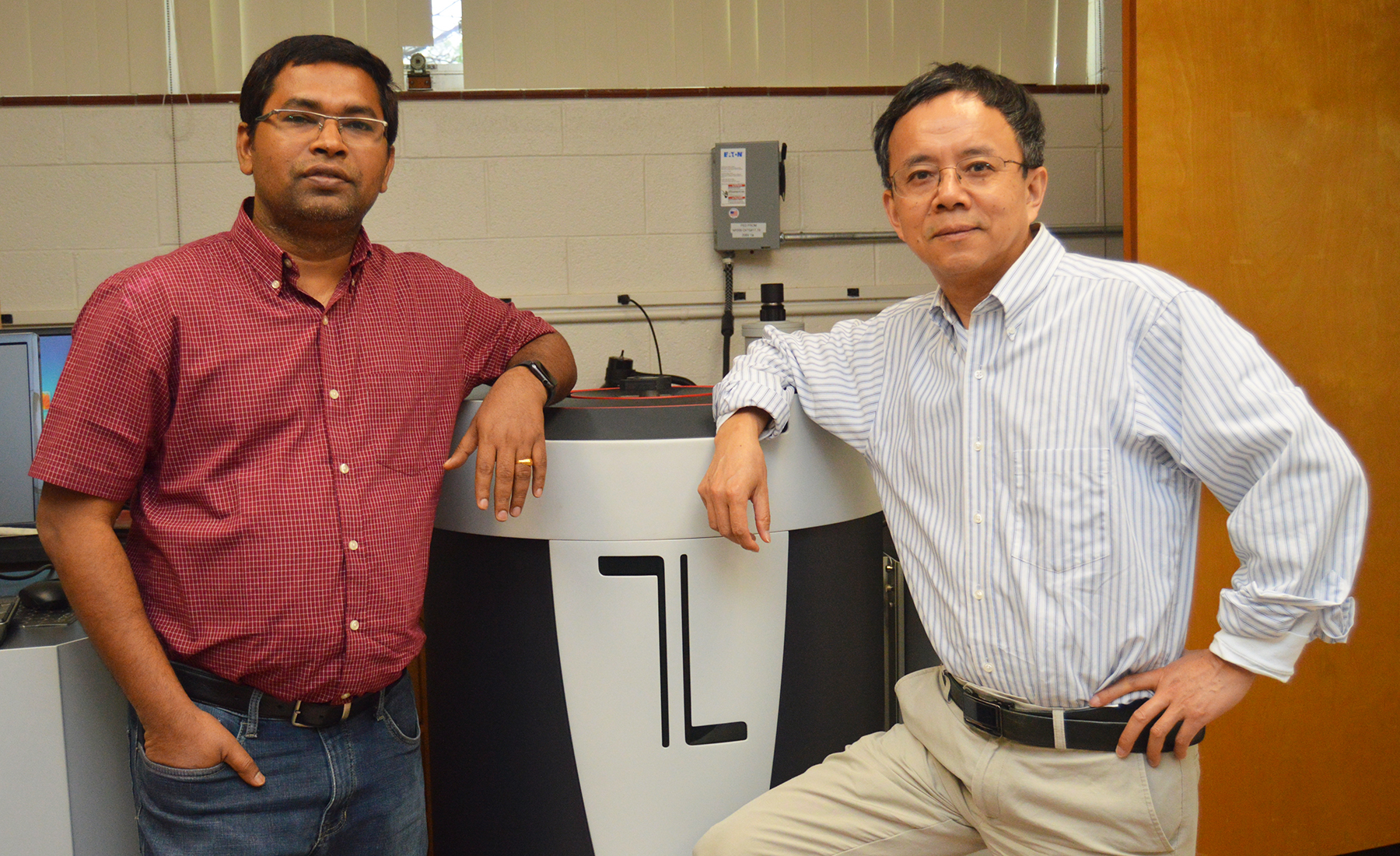 Jeotikanta Mohapatra, left, and J. Ping Liu