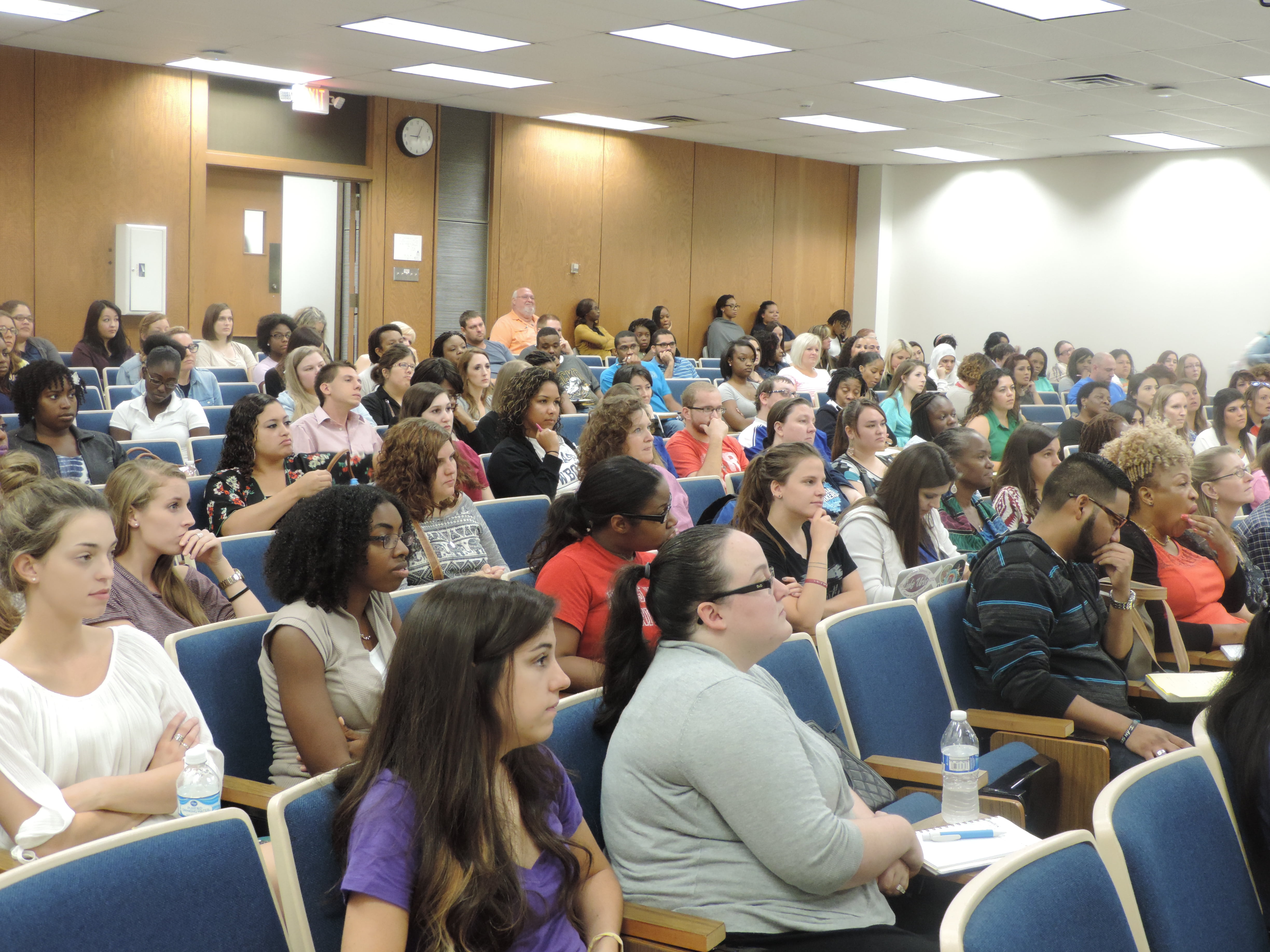 Social work students at orientation