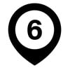 Adobe Stock number six icon