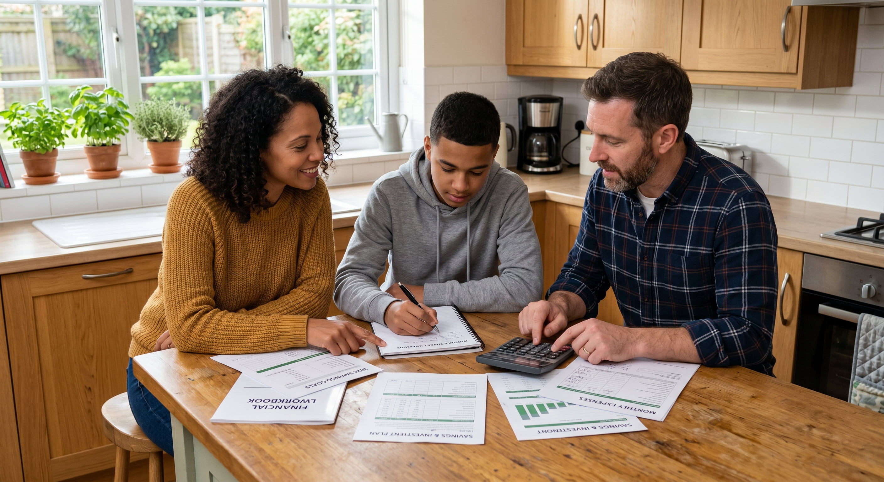 Parents and Teen meeting at table