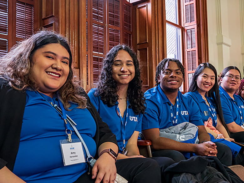 UTA students smiling