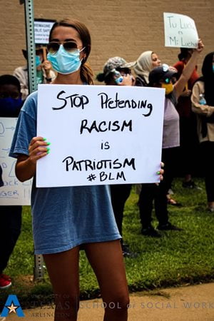 BLM March Racism Non Patriotism