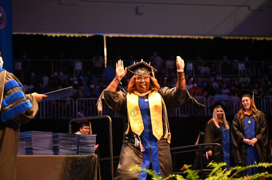 Summer Commencement Stage Phi Alpha Photo by: Randy Gentry