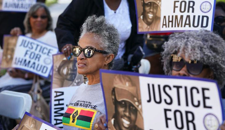 Supporters for Ahmaud Arbery