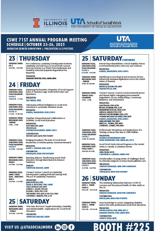 CSWE 71ST Annual Program Meeting brochure image