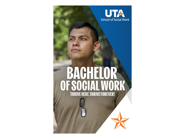 An image of a military veteran standing and looking in the sky.