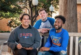 UT Arlington students posing for picture.