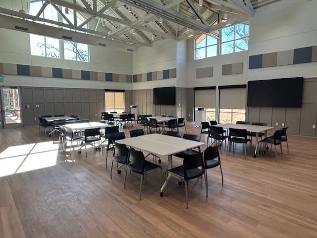 Back side of the academic pod area