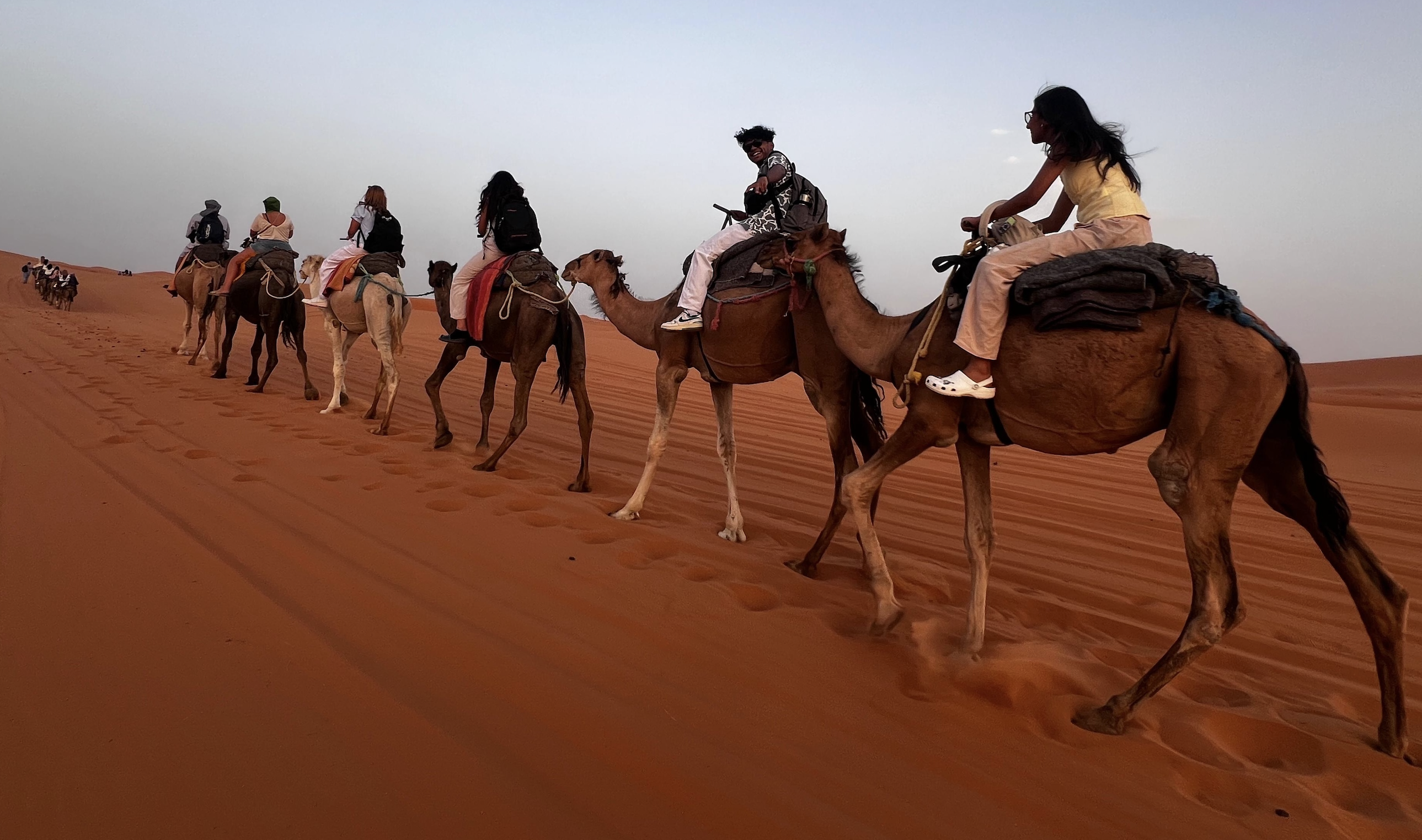 Group of students in Morocco for alternative breaks trip