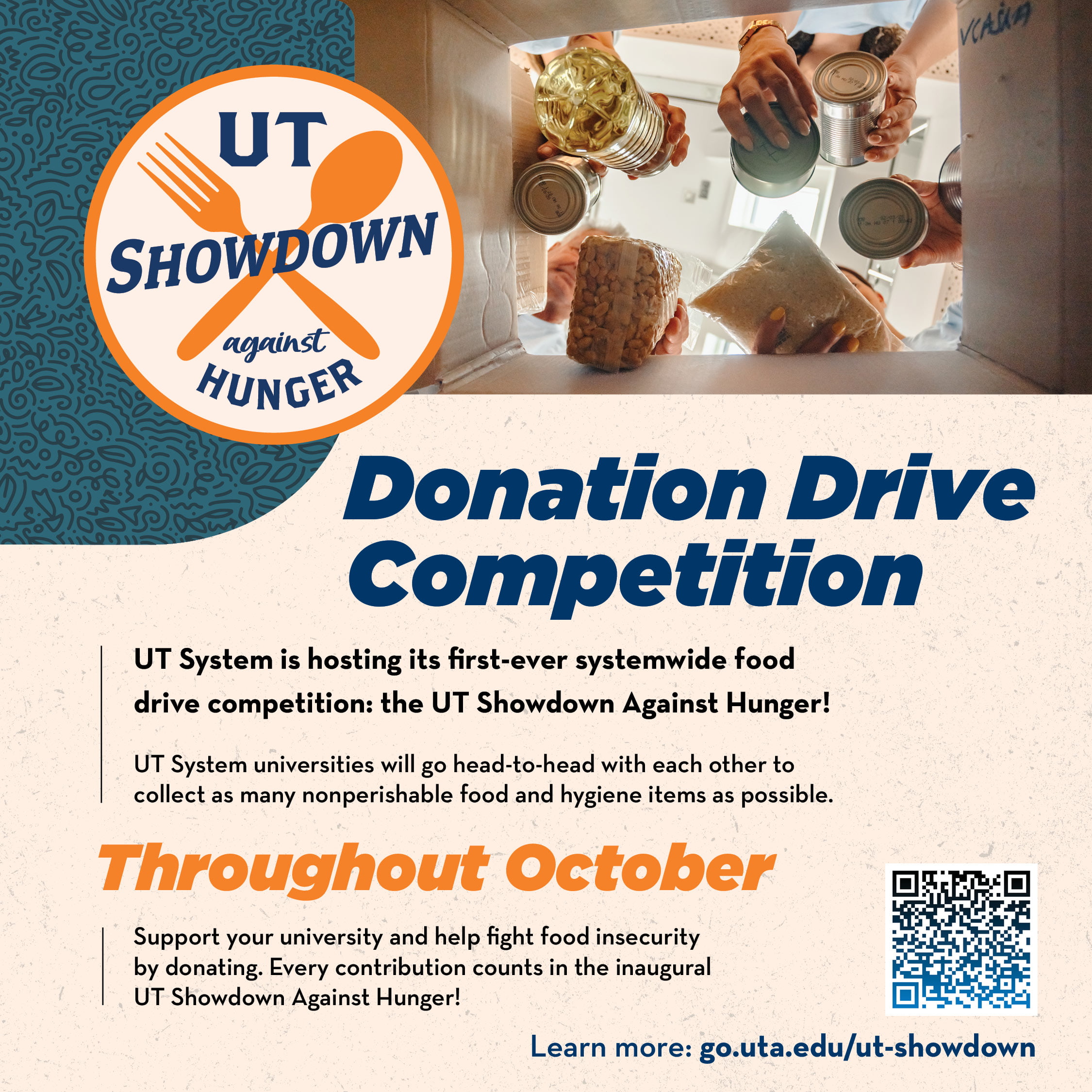 U T Showdown against hunger competition flyer