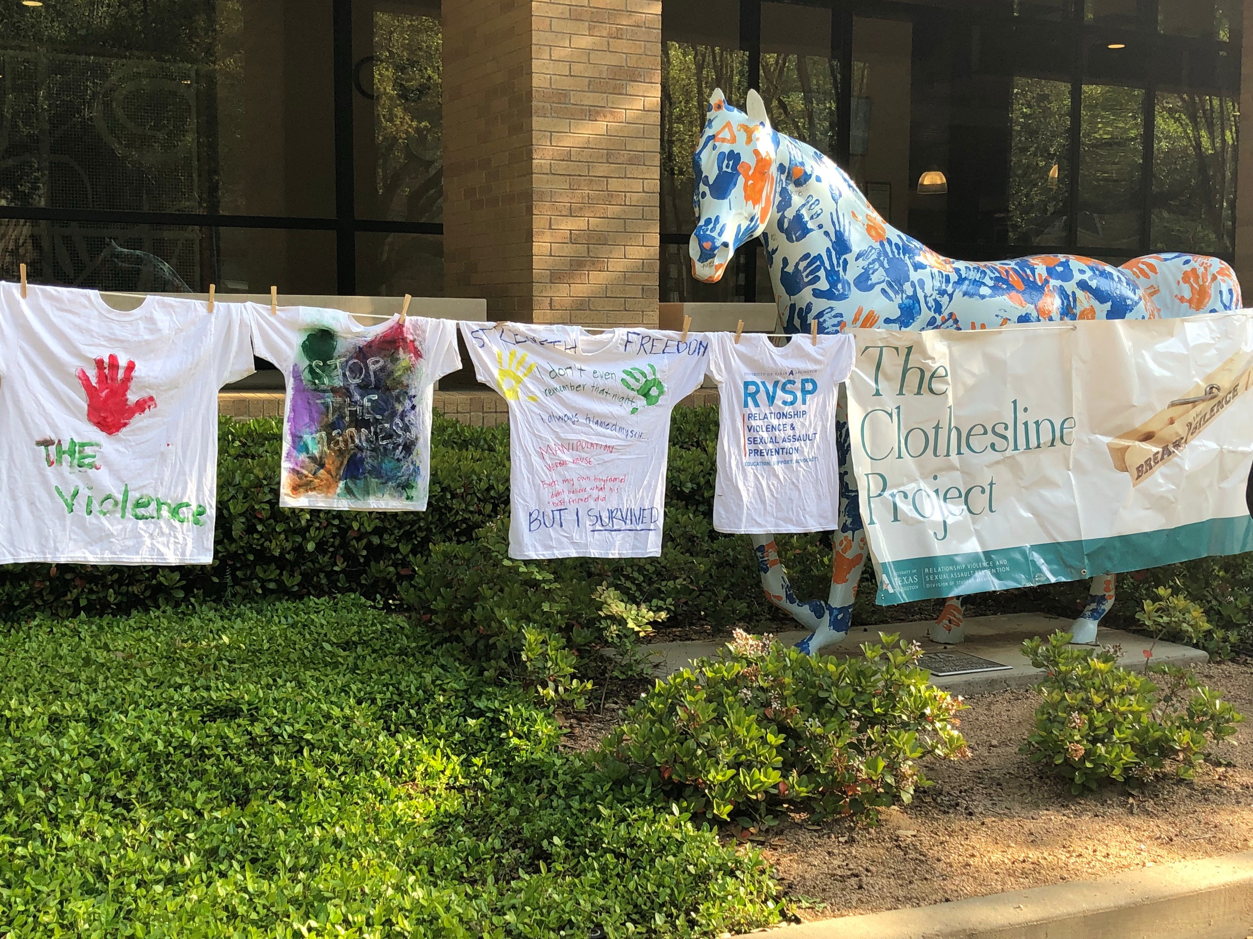 T-shirts with RVSP paint and blaze at the back