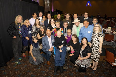 Large group of shorthorn alumni in formal wear