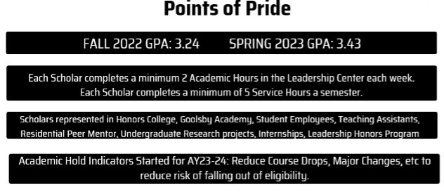 Points of Pride, Texas Leadership Statistics Graphic