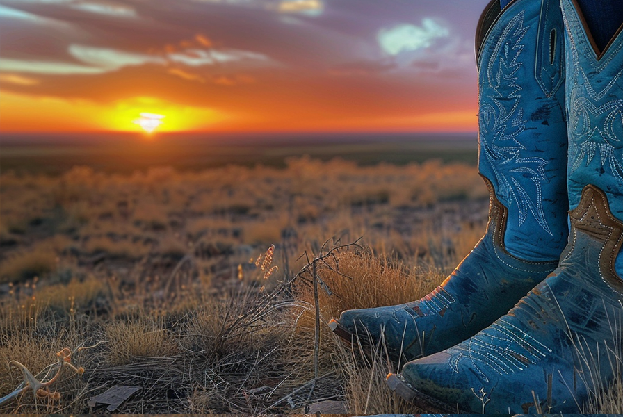 Blue boots